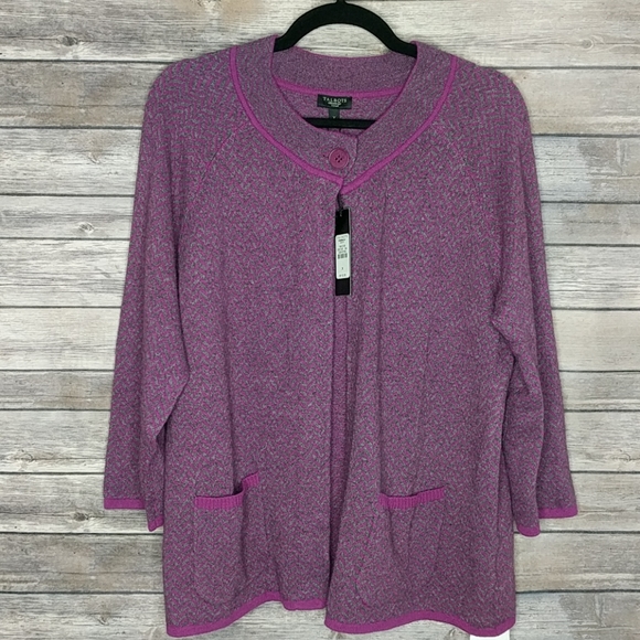 TALBOTS Woman Wool Blend Cardigan Size X NWT - Picture 2 of 8